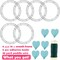 6 Pack Metal Wreath Frame - 16 Inch Wreath Form with 6 Adhesive Hooks and 38 Yard Paddle Wire for Crafts